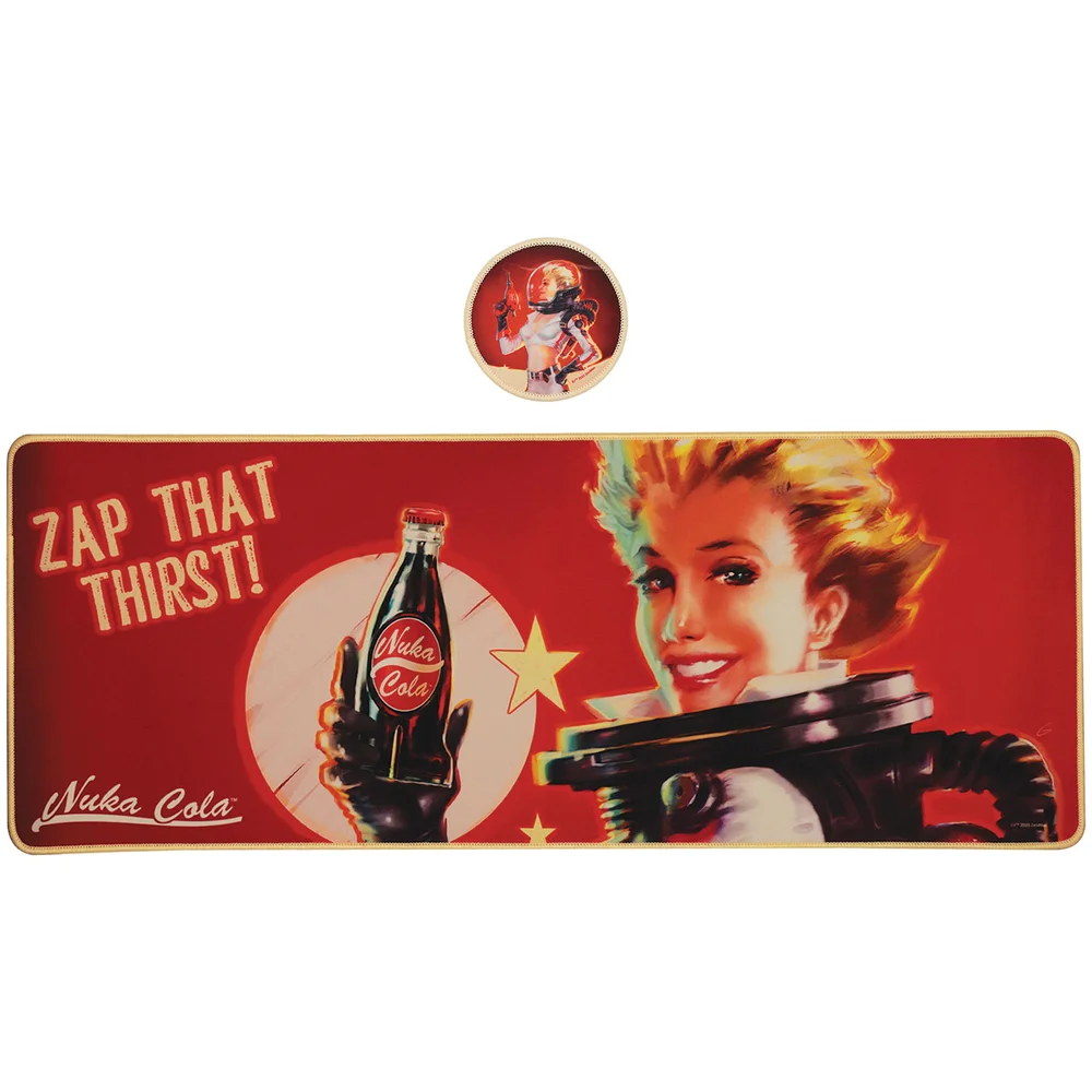 Fallout Nuka-Cola XL Desk Pad and Coaster Set Image 1