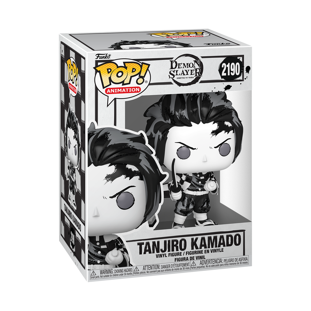 POP! Animation: Demon Slayer – Tanjiro (Sumi-Ink) Funko POP! Vinyl Image 1