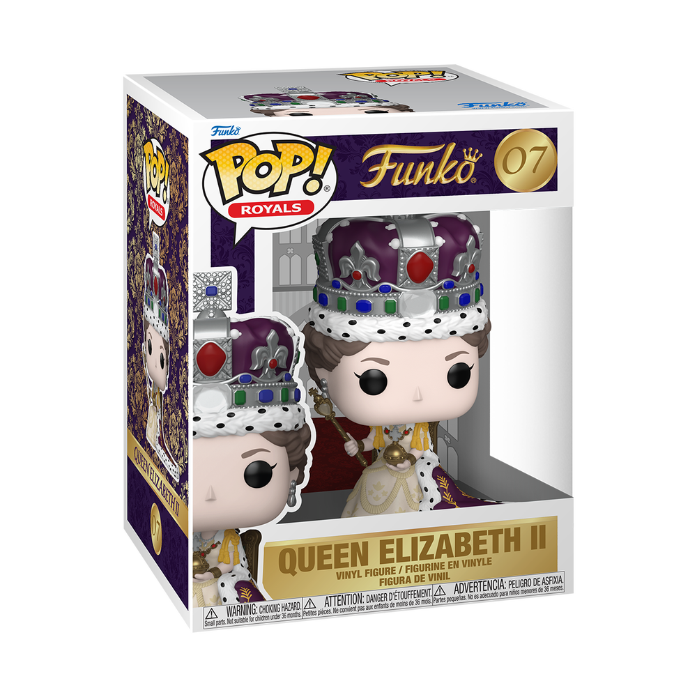 POP! Premium: QEII 100th – Queen Elizabeth II (Coronation) Funko POP! Vinyl Image 1