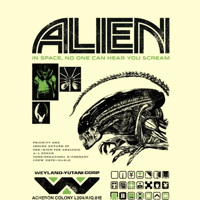 Alien Icons Unisex T-Shirt - Cream