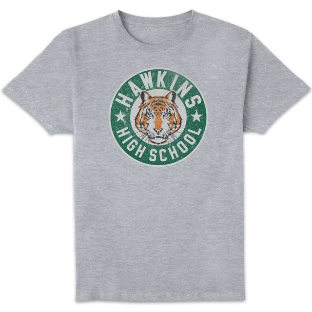 Stranger Things Hawkins High School Tigers Unisex T-Shirt - Grey
