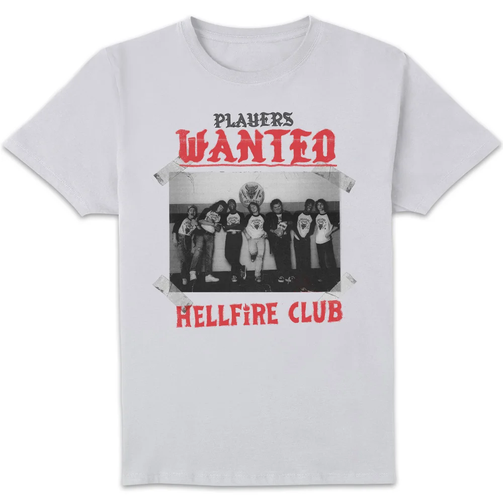 Stranger Things Hellfire Club Players Wanted Unisex T-Shirt - White - S Image 1