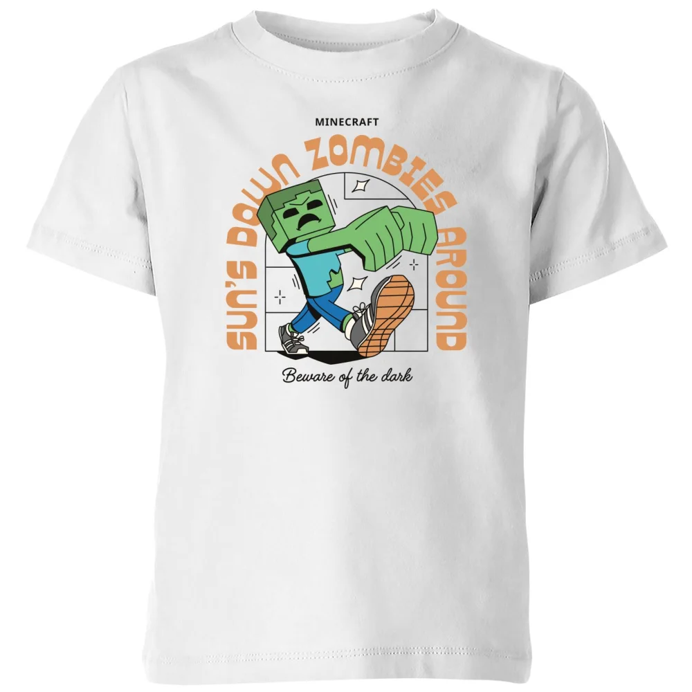 Minecraft Zombie Kids' T-Shirt - White - 3-4 Years Image 1