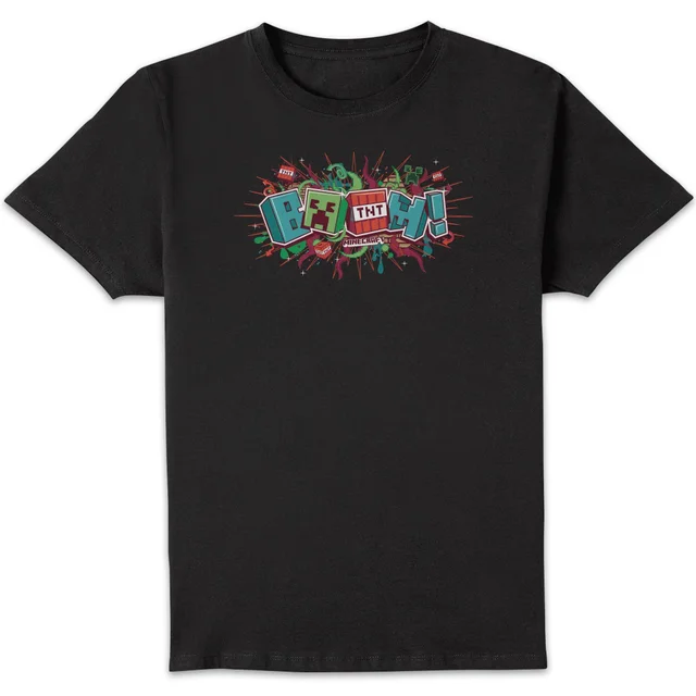 Minecraft Boom Unisex T-Shirt - Black
