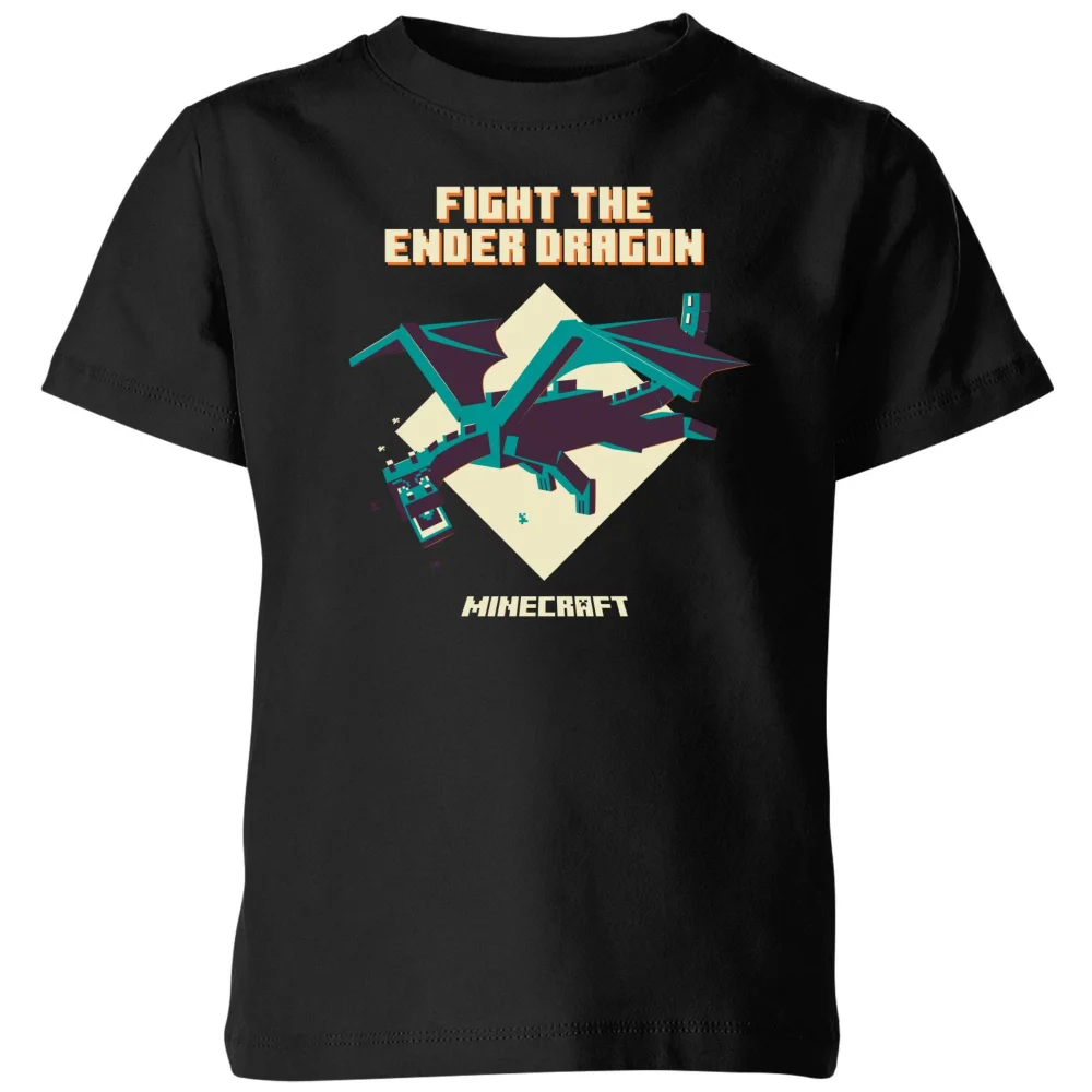 Minecraft Ender Dragon Kids' T-Shirt - Black - 3-4 Years Image 1