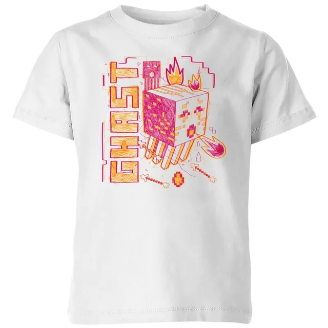 Minecraft Drawing Ghast Kids' T-Shirt - White