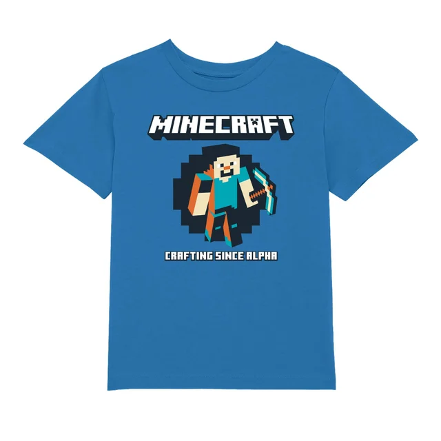 Minecraft Crafting Since Alpha Kids' T-Shirt - Blue