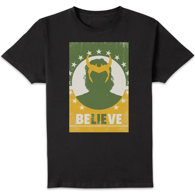 Marvel Loki Believe Unisex T-Shirt - Black