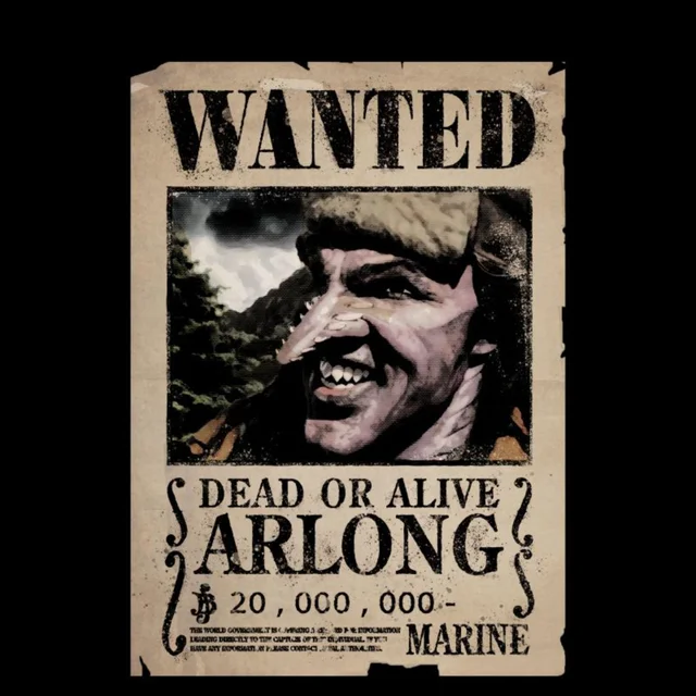 One Piece Arlong Wanted Poster Unisex T-Shirt - Black