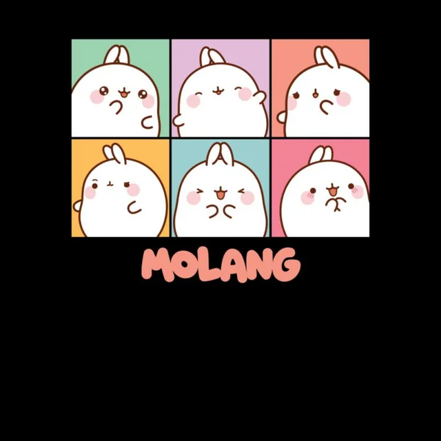 Molang Expression Boxes Unisex T-Shirt - Black