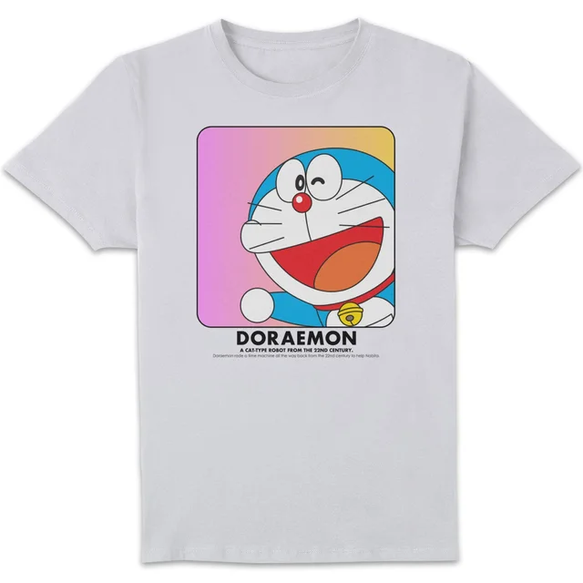 Doraemon Face In Box Unisex T-Shirt - White