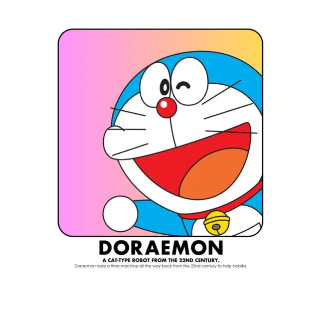 Doraemon Face In Box Unisex T-Shirt - White