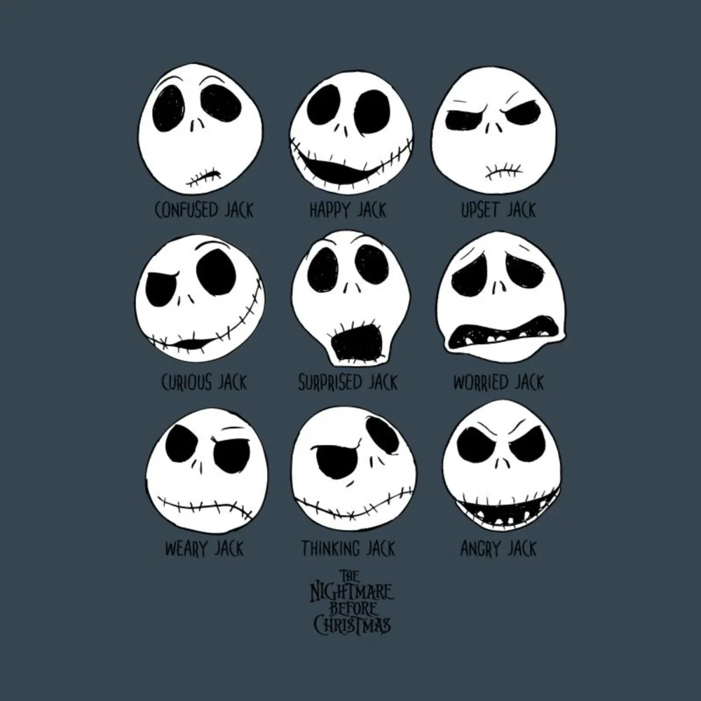 The Nightmare Before Christmas Many Faces Unisex T-Shirt - Charcoal - S Image 1