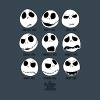 The Nightmare Before Christmas Many Faces Unisex T-Shirt - Charcoal - undefined undefined
