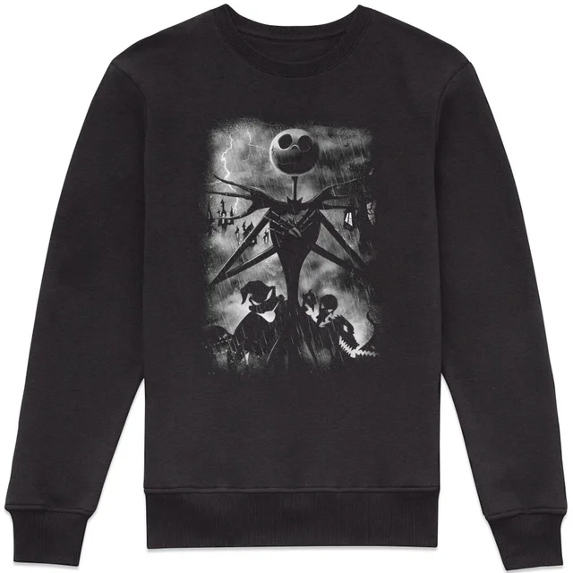 The Nightmare Before Christmas Horror Scene Sweatshirt - Black