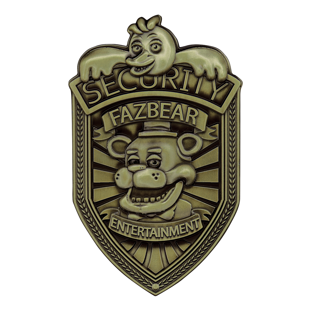 Five Nights at Freddy's Replica Security Badge – Antique Brass Edition Five Nights at Freddy's Replica Security Badge – Antique Brass Edition