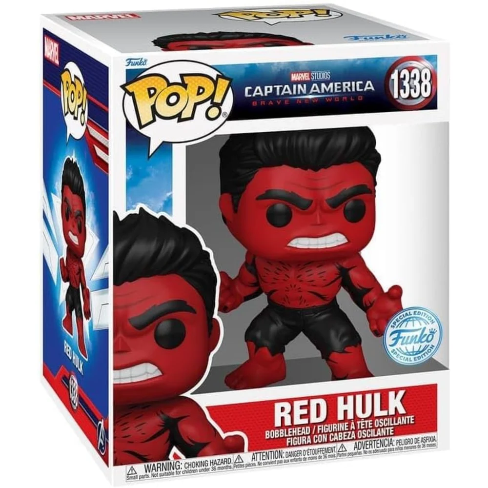 Marvel Captain America Black and White Red Hulk Funko Pop! Vinyl Figure (Retro) Image 1