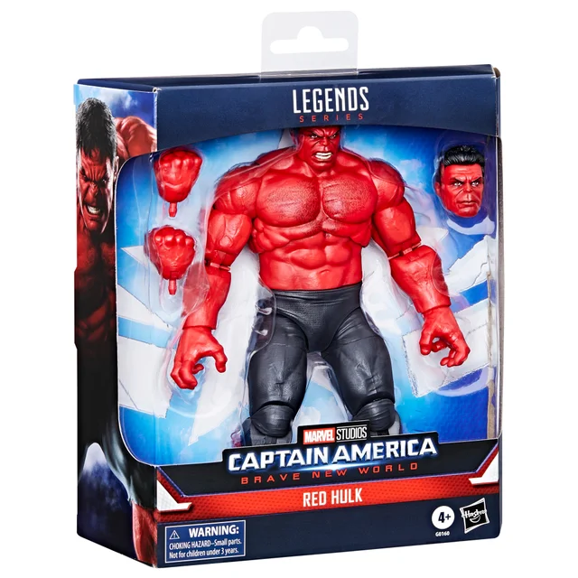 Marvel Legends Series Red Hulk, Captain America: Brave New World Deluxe Action Figure (6”)