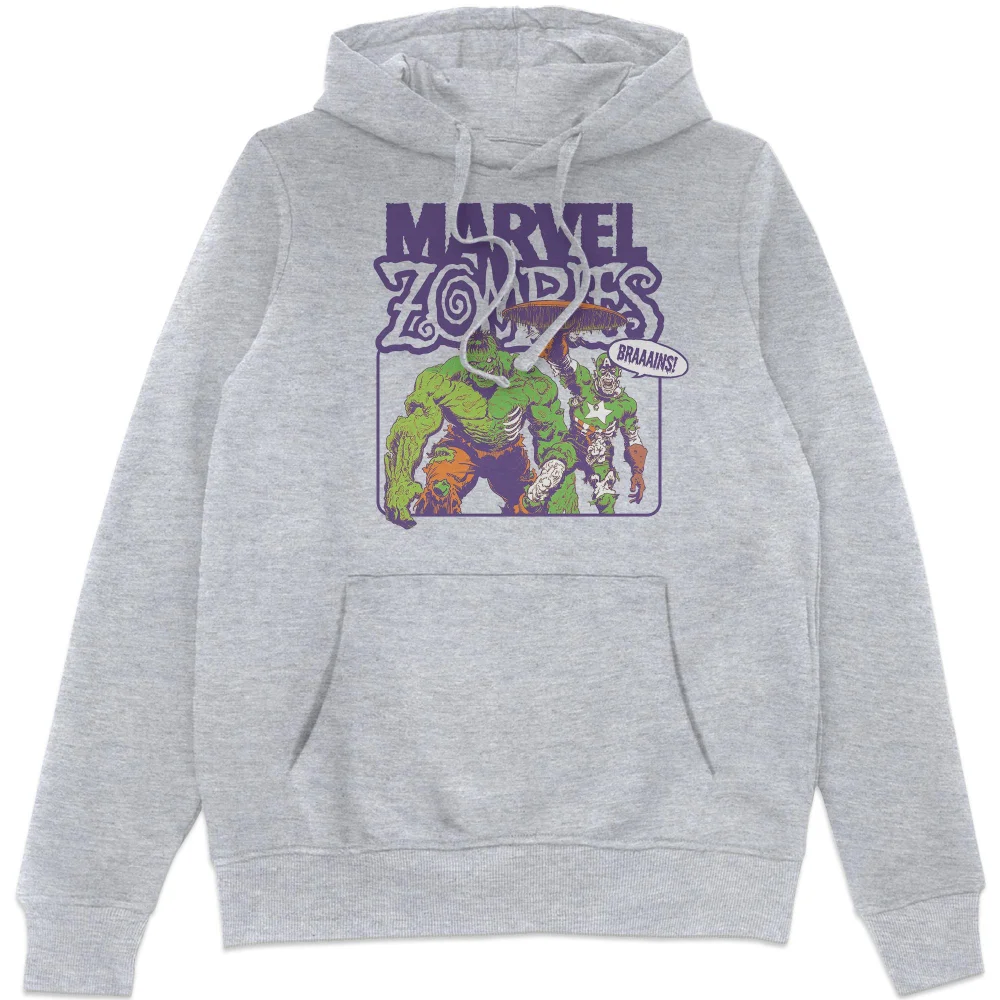 Marvel Zombies BRAAAINS! Hoodie - Grey - S Image 1