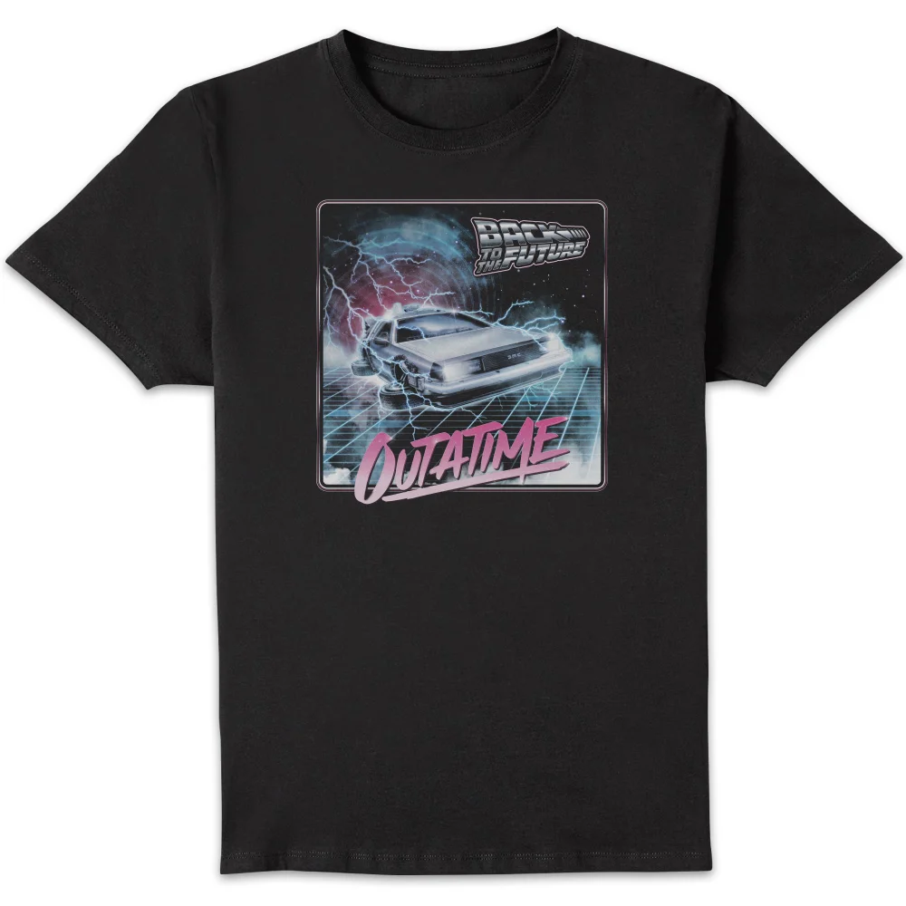 Back To The Future Outatime Synth Unisex T-Shirt - Black - S Image 1