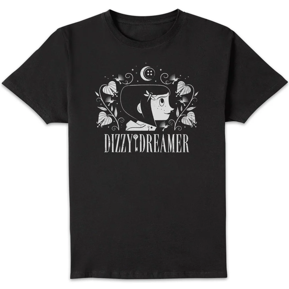 Coraline Dizzy Dreamer Unisex T-Shirt - Black - S Image 1