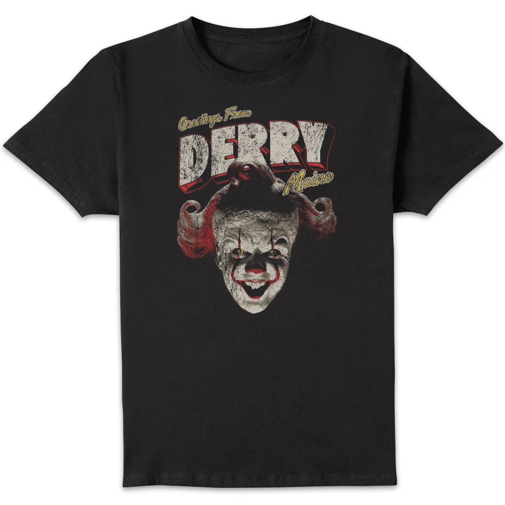 IT - Welcome To Derry Greetings From Derry Unisex T-Shirt - Black - 4XL Image 1
