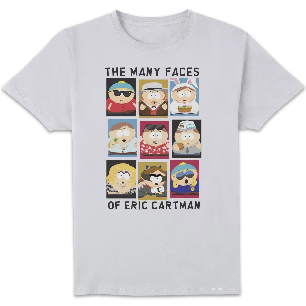 South Park The Many Faces Of Eric Cartman Unisex T-Shirt - White - M Image 1