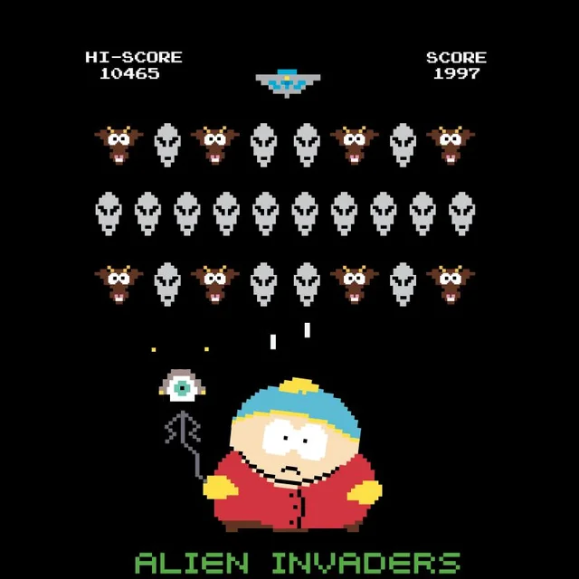 South Park Alien Invaders Unisex T-Shirt - Black