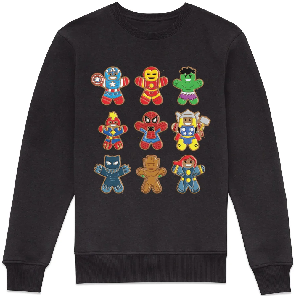Marvel Gingerbread Christmas Jumper Sweatshirt - Black - XS Image 1