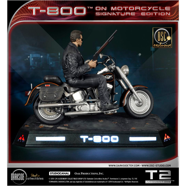 Terminator 2 Exclusive T-800 On Motorcycle Limited Signature Edition Statue by Darkside Collectibles Studio