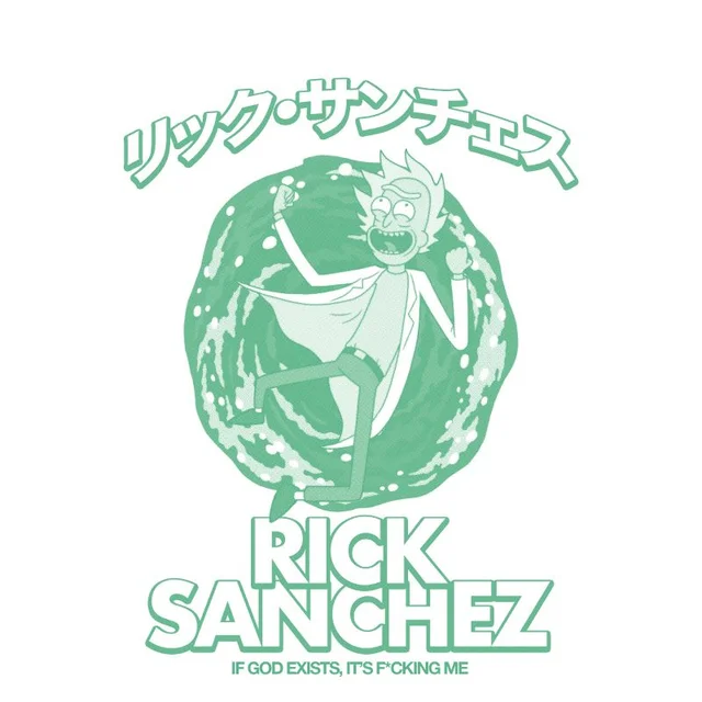Rick and Morty Manga Rick Unisex T-Shirt - White