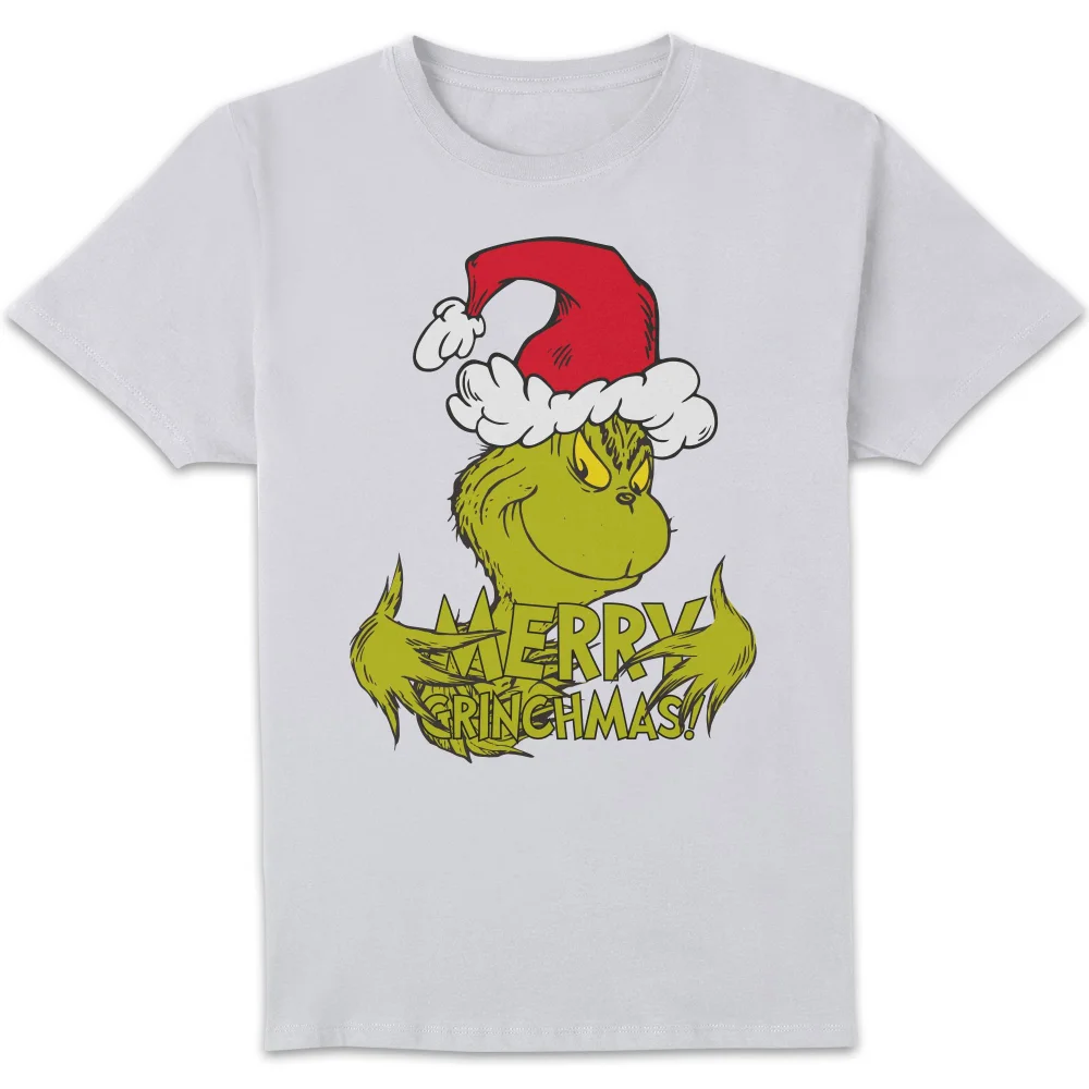The Grinch Merry Grinchmas Unisex T-Shirt - White - 5XL Image 1