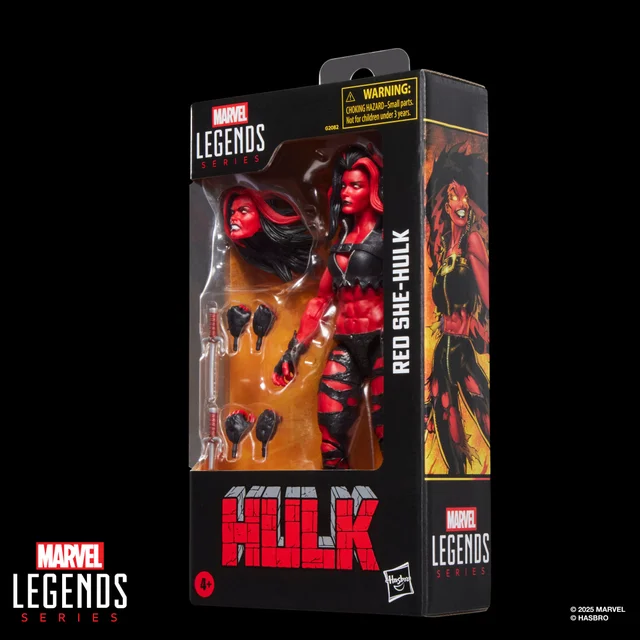 Marvel Legends Series Red She-Hulk, Hulk Comics Collectible 15-cm-scale Action Figure