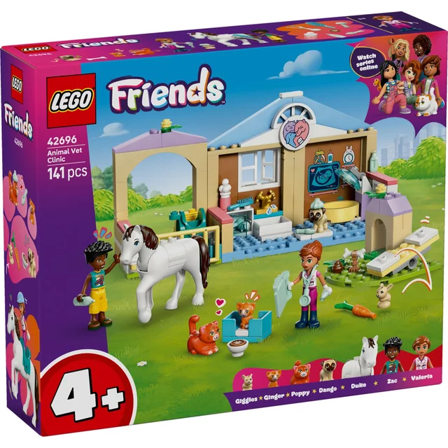 LEGO Friends Animal Vet Clinic with Toy Horse Stable 42696