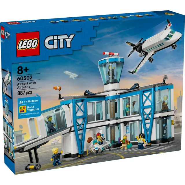 LEGO City Airport with Airplane Toy Model Airport Set 60502