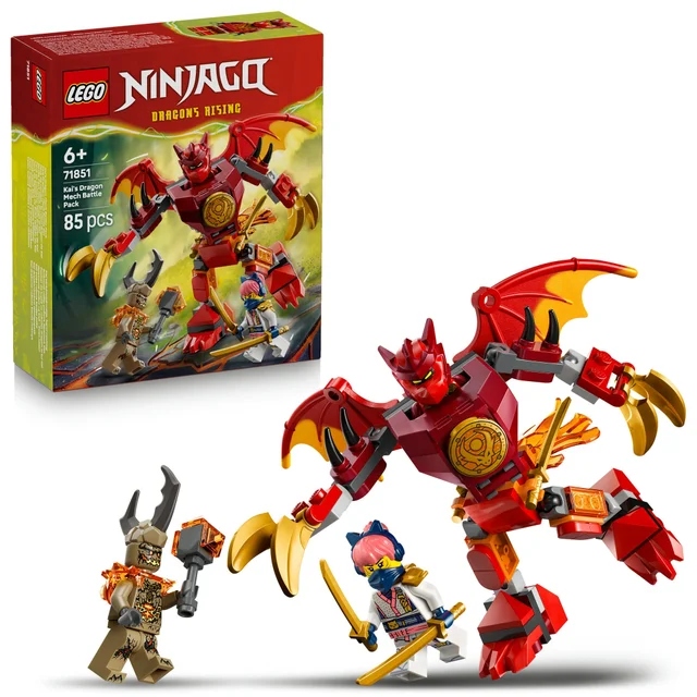 LEGO NINJAGO Kai’s Dragon Mech Battle Pack Ninja Toy 71851