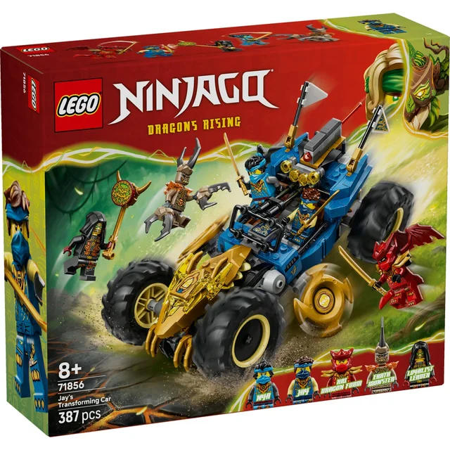 LEGO NINJAGO 2 in1 Jay’s Transforming Car Racing Toy 71856