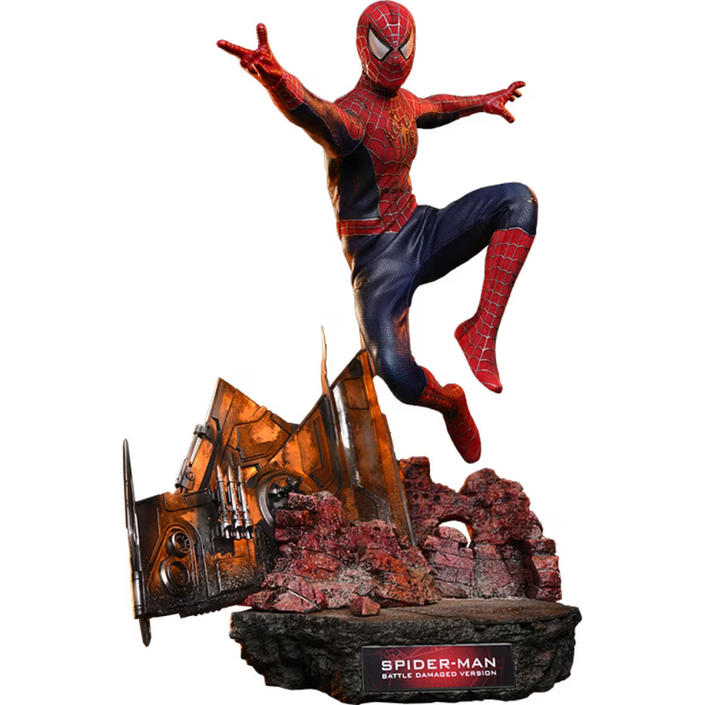 Hot Toys 1/6 Spider-Man Battle Damaged - Spider-Man Figure Image 1