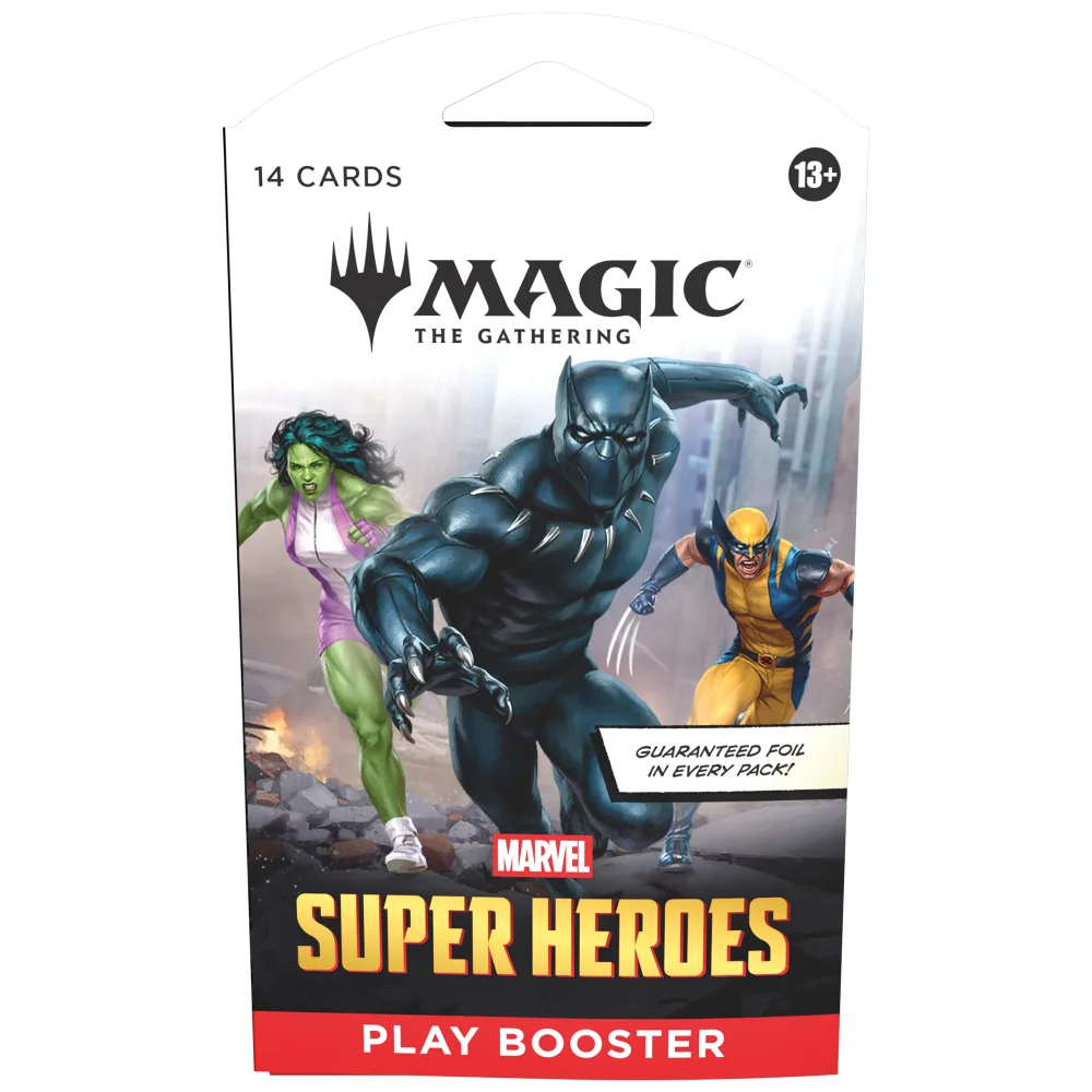 Magic: The Gathering Marvel Super Heroes Play Booster (1 Pack of 14 Cards) Image 1