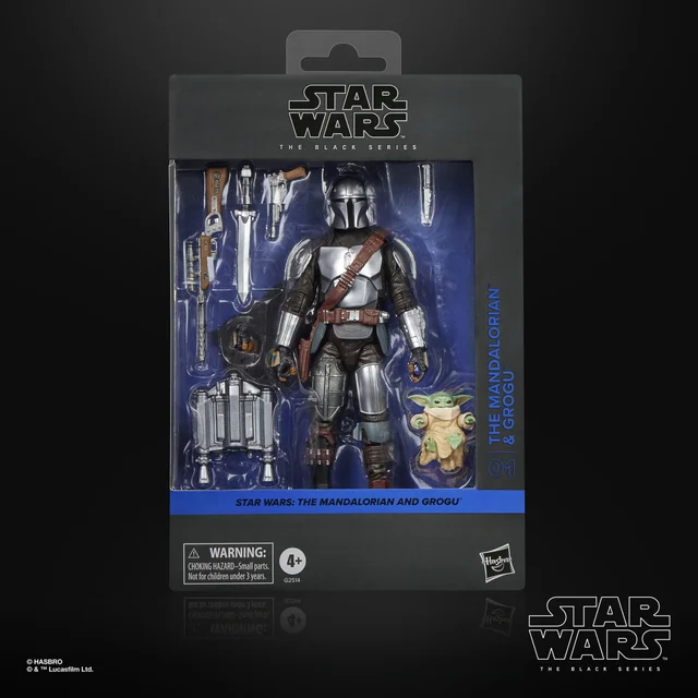 Hasbro Star Wars The Black Series The Mandalorian & Grogu Deluxe Action Figure (6") Gift