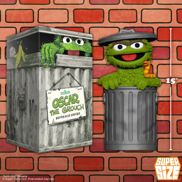 Sesame Street SuperSize Vinyl - Oscar The Grouch (Super7)