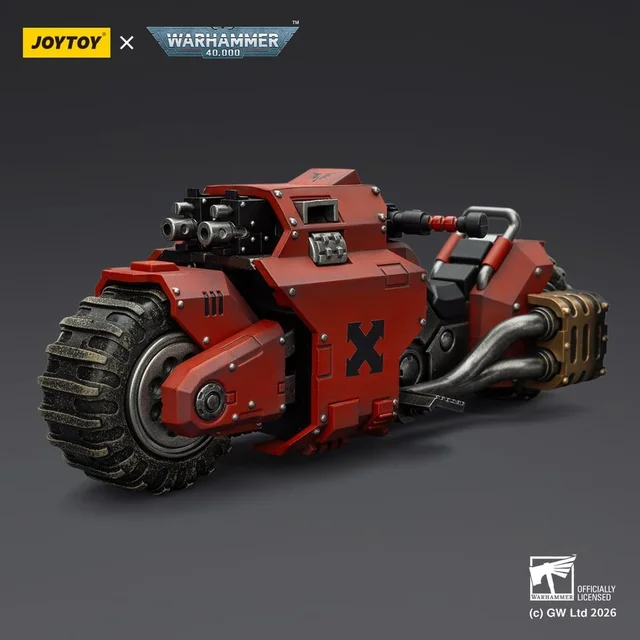 Warhammer 40,000 Raider-pattern Combat Bike Blood Angels with twin-linked bolt rifles 22 cm