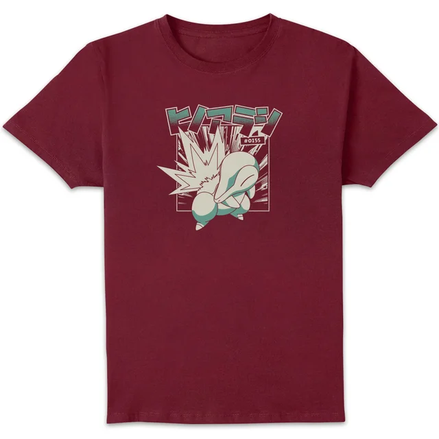 Pokémon Cyndaquil Evolution Unisex T-Shirt - Burgundy