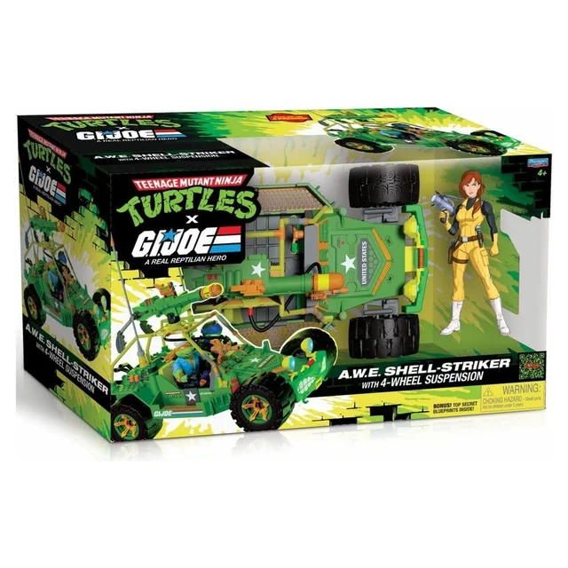 Teenage Mutant Ninja Turtles x G.I. Joe Crossover Classics Vehicle A.W.E. Shell-Striker with Figure