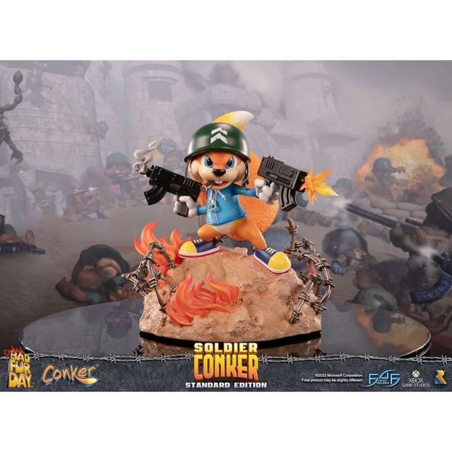 First 4 Figures Conker's Bad Fur Day Soldier Conker Resin Statue (33cm)