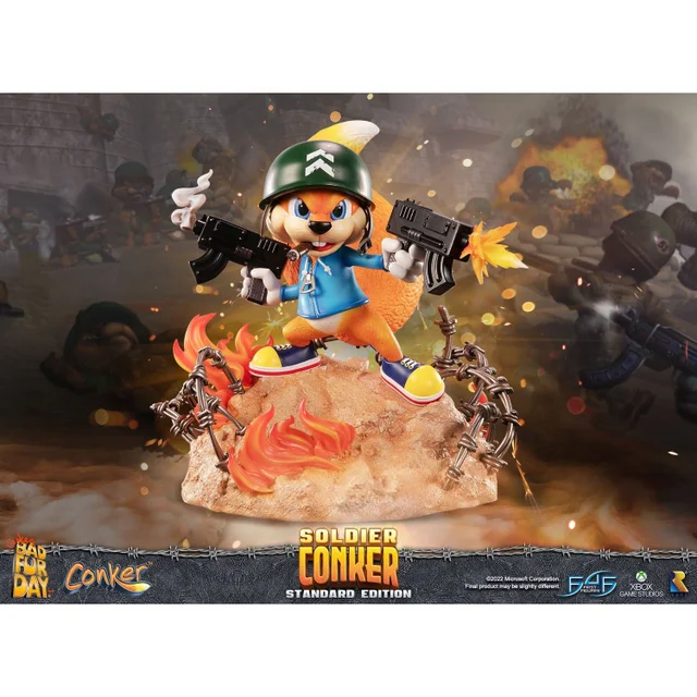 First 4 Figures Conker's Bad Fur Day Soldier Conker Resin Statue (33cm)