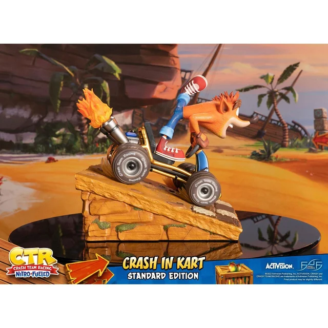 First 4 Figures Crash Team Racing Nitro-Fueled Crash In Kart Resin Statue (31cm)