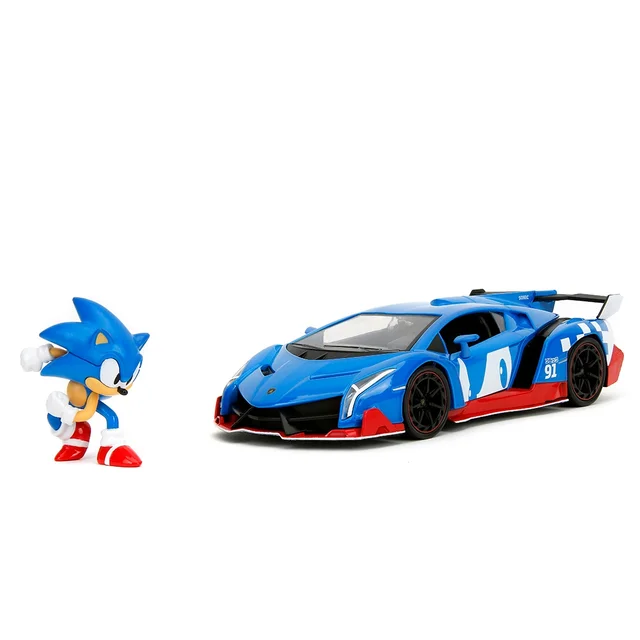 Sonic Lamborghini Veneno W/Figure 1:24 Jada Toys