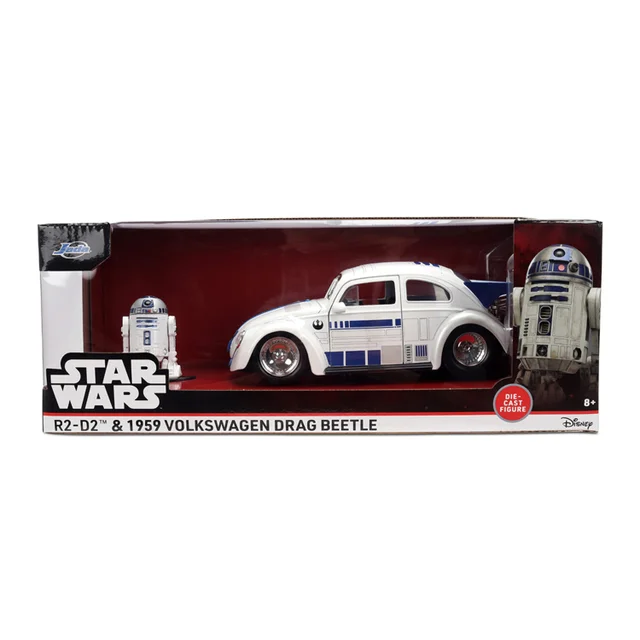 Star Wars R2D2 VW Drag Beetle W/Fig 1:24 Jada Toys