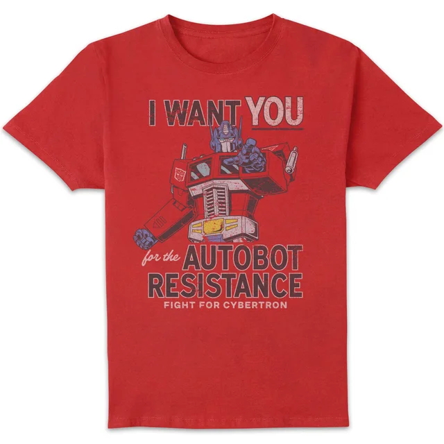 Transformers Autobot Resistance Men's T-Shirt - Red